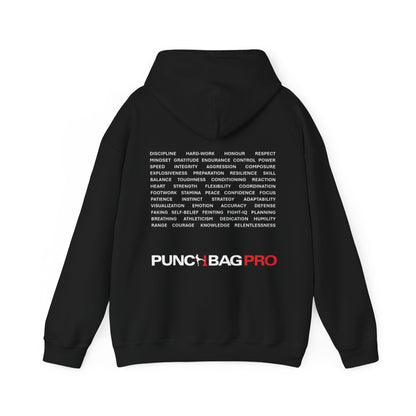 PUNCHBAGPRO Fighter Hoodie - Discipline, Hard Work, Honour, Respect